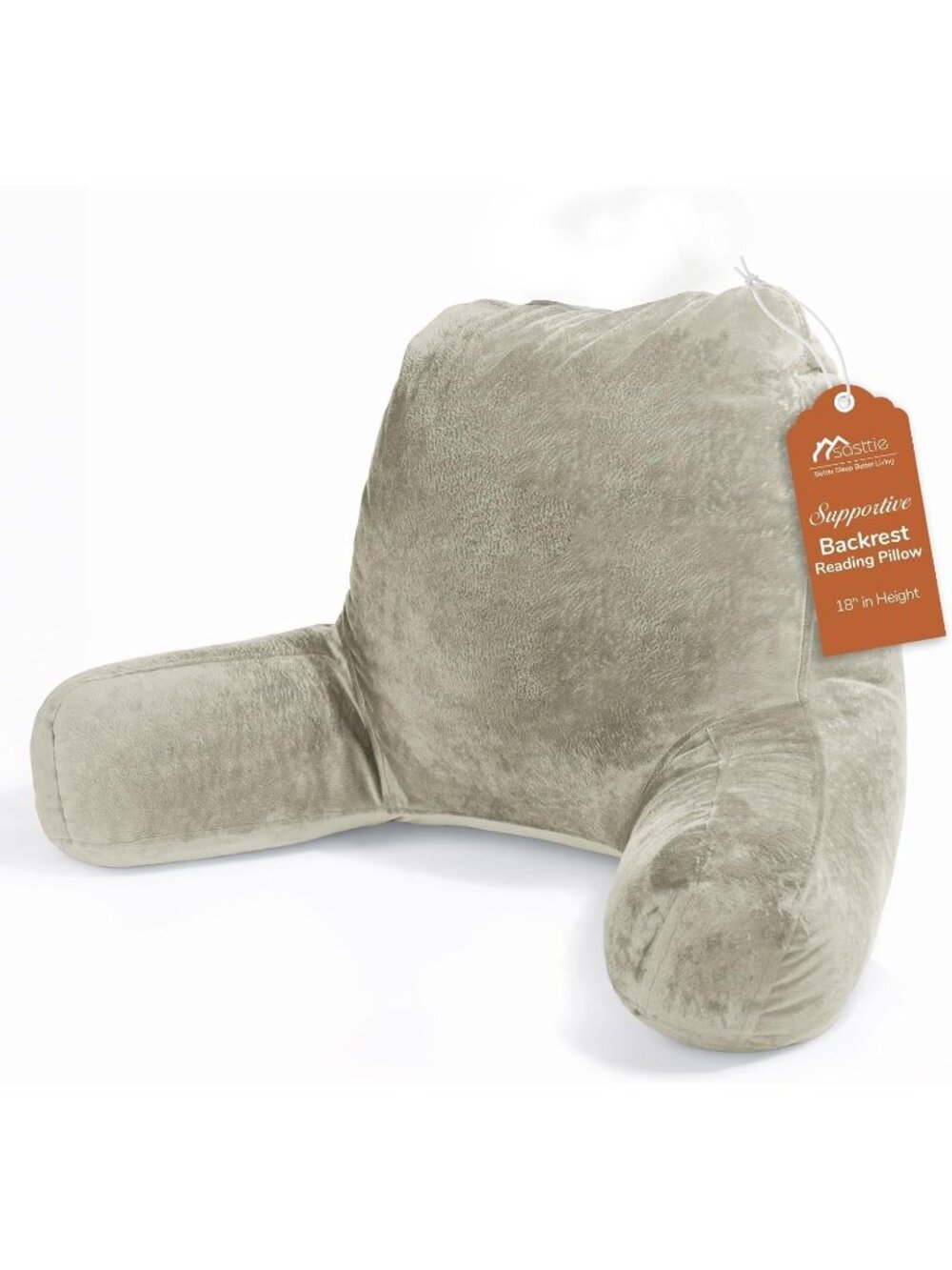 〽️Reading Pillow for Bed Back Pillow Sitting Up 18" Backrest Cushion Linen
